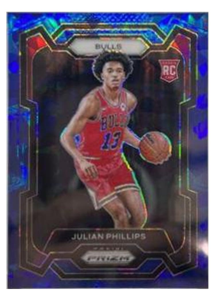 2023-24 Panini Prizm Base Set Julian Phillips Blue Ice #125 card