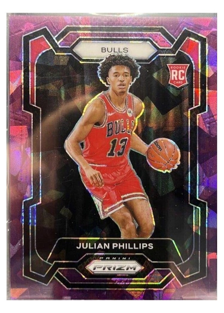 2023-24 Panini Prizm Base Set Julian Phillips Purple Ice #125 card