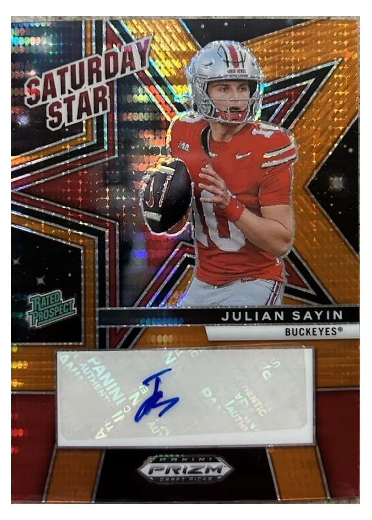 2025 Panini Prizm Draft Picks Saturday Star Signature Julian Sayin #SSS-JSN card