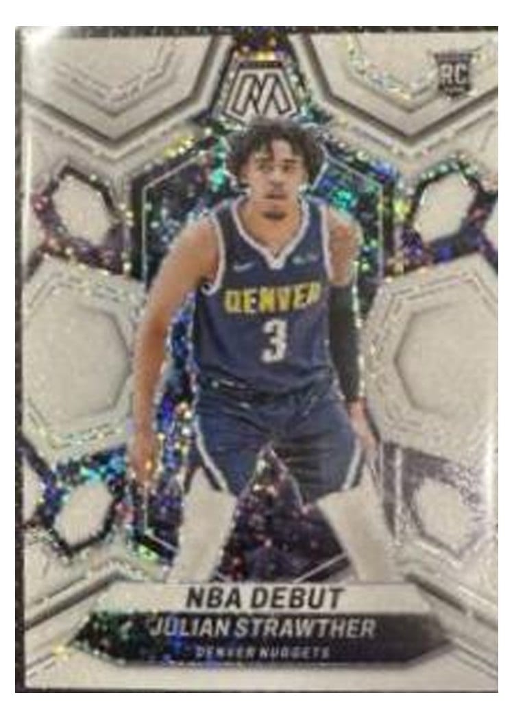 2023-24 Panini Mosaic Base Set Julian Strawther White Sparkle #256 card
