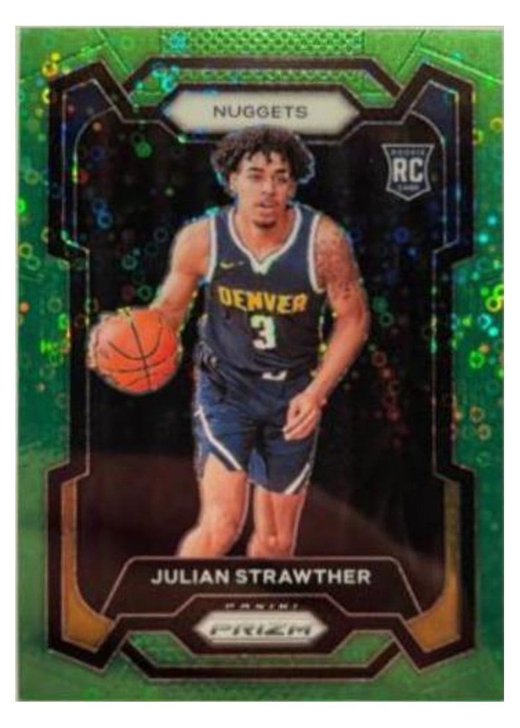 2023-24 Panini Prizm Base Set Julian Strawther Fast Break Neon Green #133