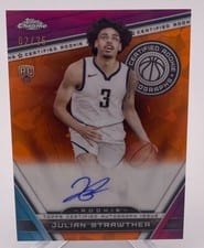 2023-24 Topps Chrome Sapphire Edition Certified Rookie Autographs Julian Strawther #CRA-JS card