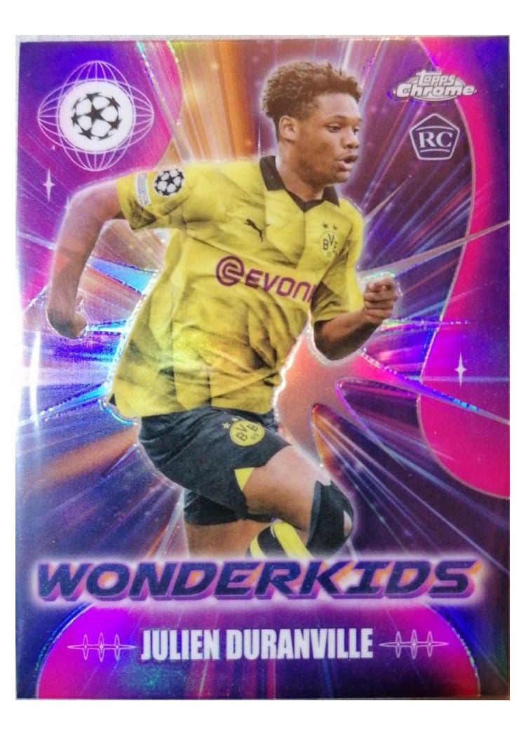 2023 Topps Chrome UEFA Club Wonderkid Julien Duranville #WK-2 card