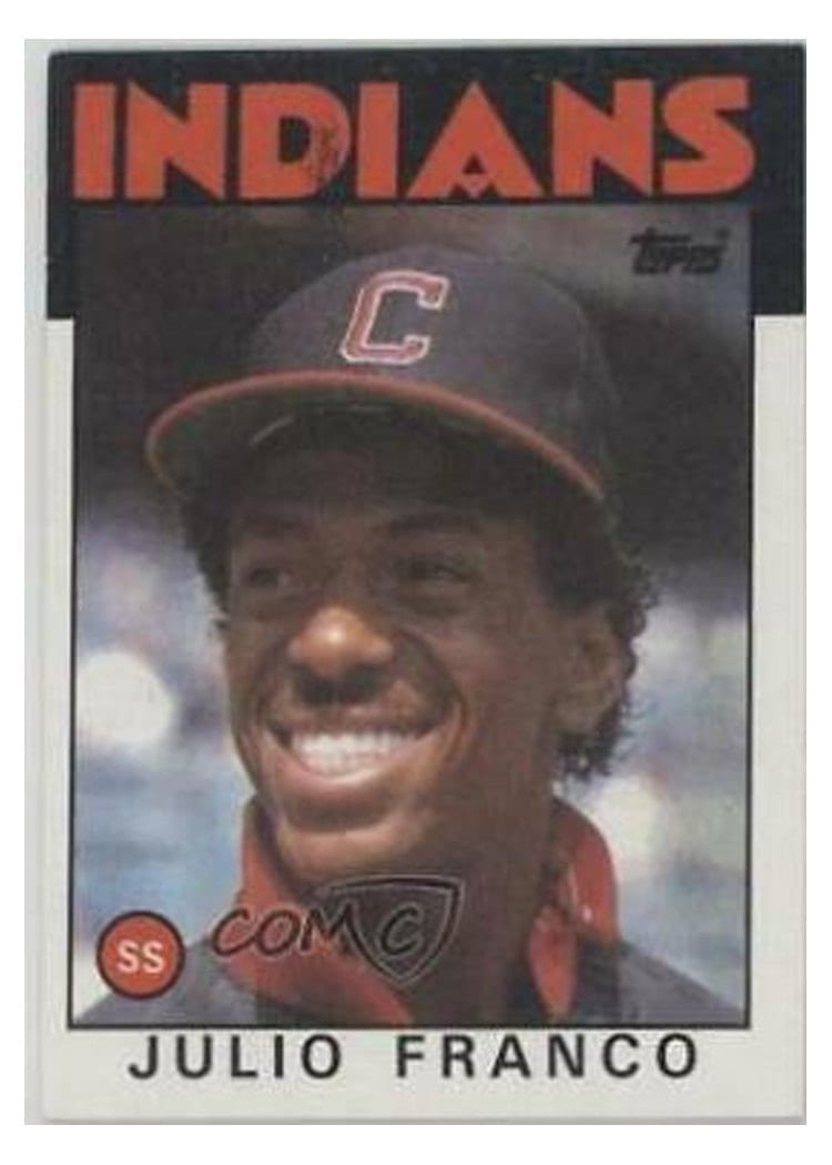 1986 Topps Julio Franco #391 card