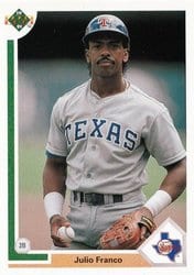 1991 Upper Deck Base Set Julio Franco #227 card