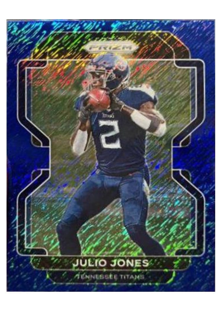 2021 Panini Prizm Base Set Julio Jones Blue Shimmer #321 card