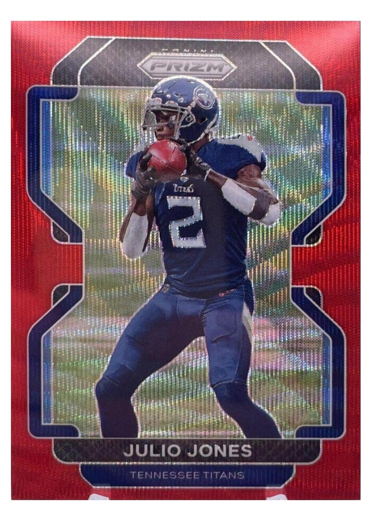 2021 Panini Prizm Base Set Julio Jones Red Wave Prizm #321 card