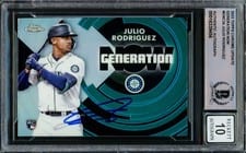 2022 Topps Chrome Update Generation Now Autographs Julio Rodriguez #GNC-24 card