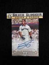 2023 Topps Definitive Collection Defining Images Autographs Julio Rodriguez #DIA-JR card