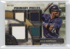 2025 Topps Museum Collection Single Player Primary Pieces Quad Relics Julio Rodríguez #SPPQ-JROD