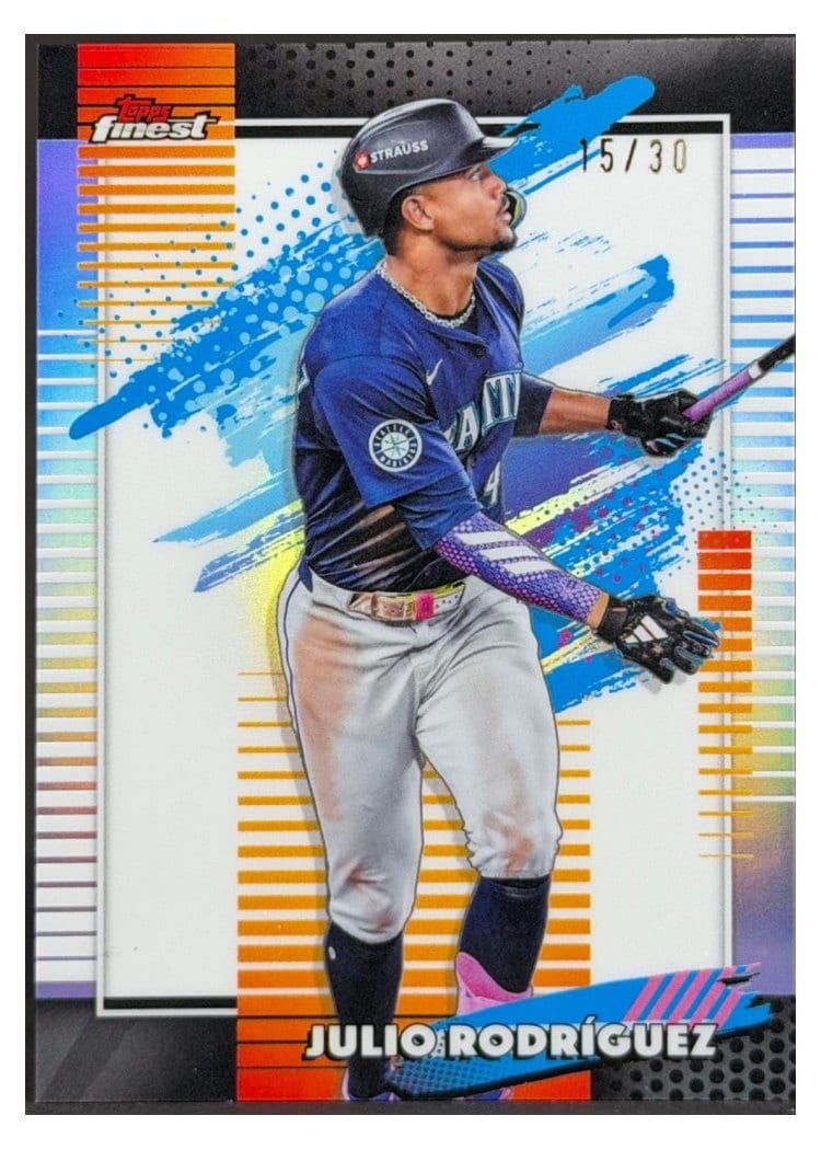 2026 Topps Finest Julio Rodriguez White Refractor #130 card