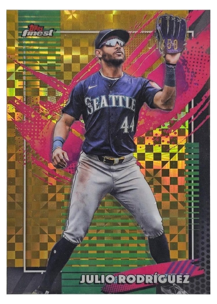2026 Topps Finest Julio Rodriguez Gold X-Fractor #219 card