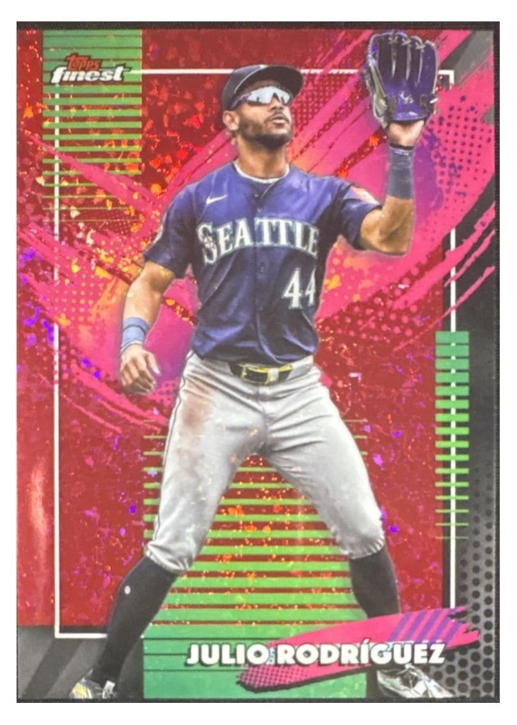 2026 Topps Finest Julio Rodriguez Red Mini Diamond Refractor #219 card