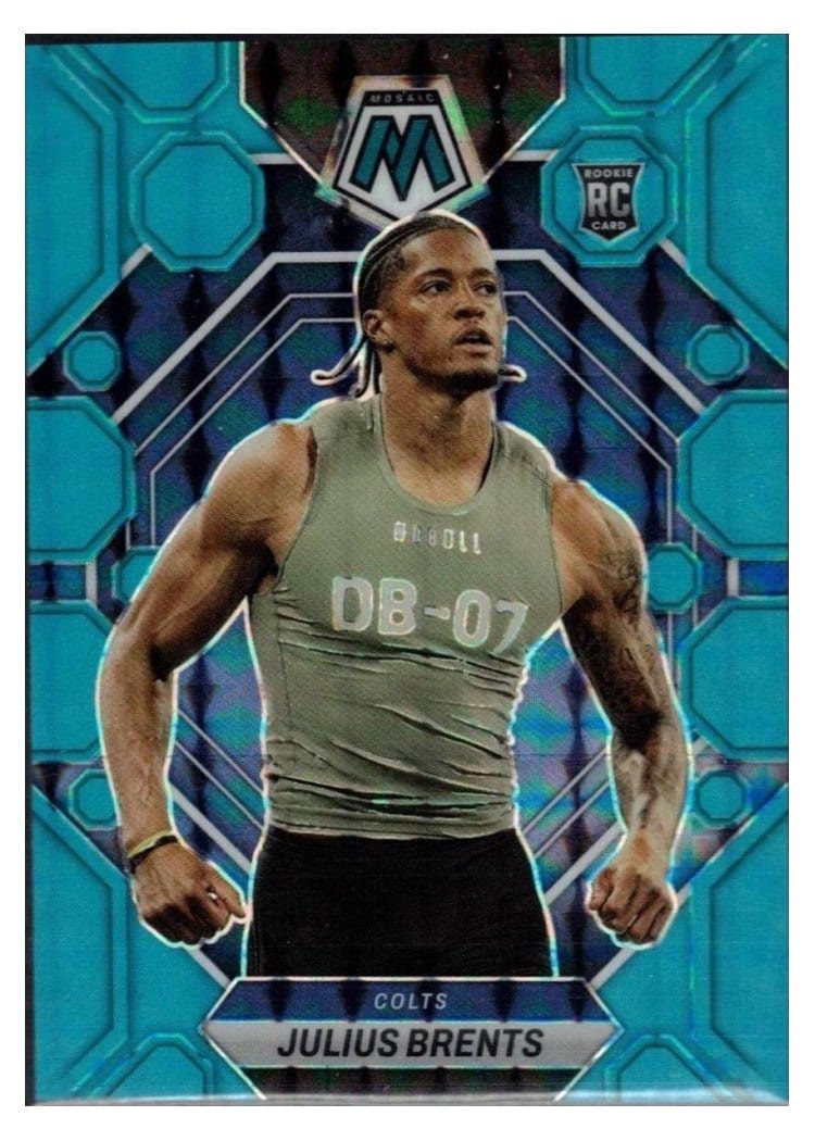 2023 Panini Mosaic Base Set Julius Brents Blue Fluorescent #340