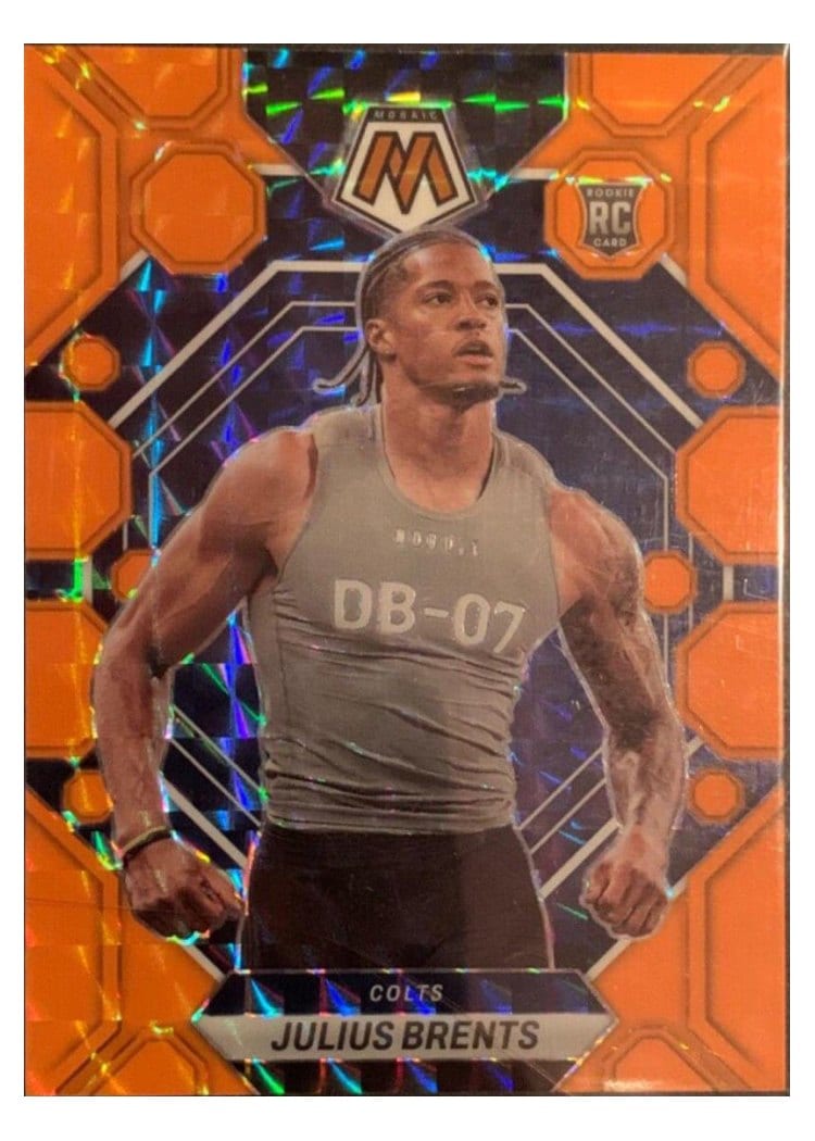 2023 Panini Mosaic Base Set Julius Brents Orange Fluorescent #340