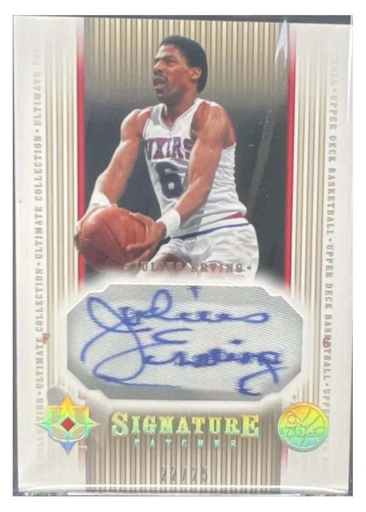 2000 Upper Deck Ultimate Collection Signatures Julius Erving #DR-G card
