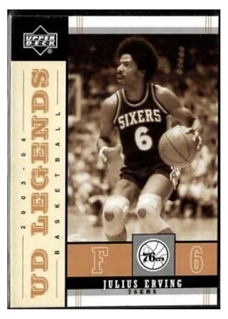 2003 Upper Deck Legends Throwback Julius Erving #65 card