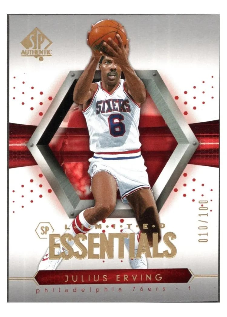 2004 SP Authentic Julius Erving Limited #121 card