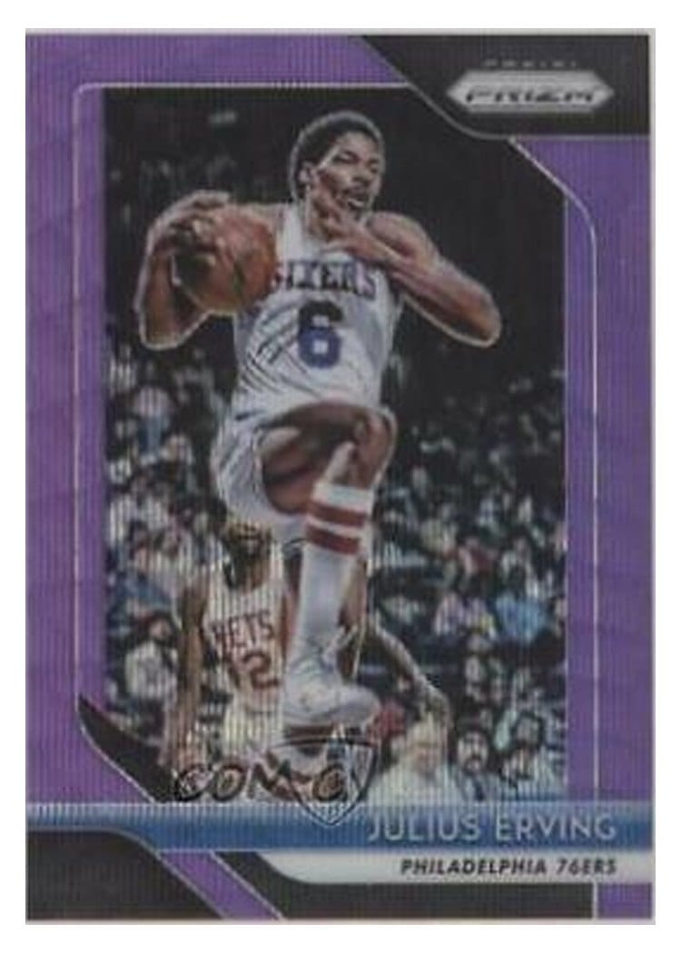 2018-19 Panini Prizm Base Set Julius Erving #95 card