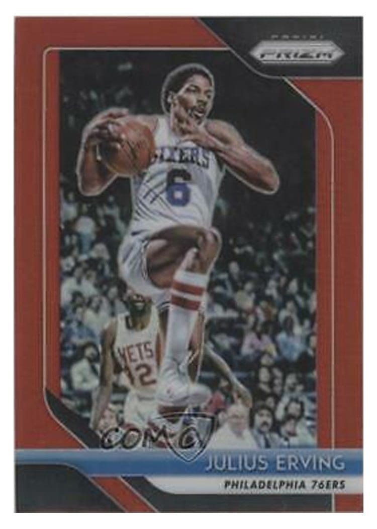 2018-19 Panini Prizm Base Set Julius Erving #95 card