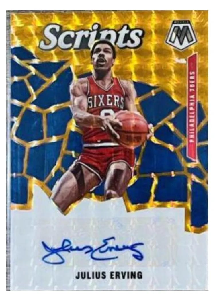 2019 Panini Mosaic Scripts Julius Erving #SC-JEV card
