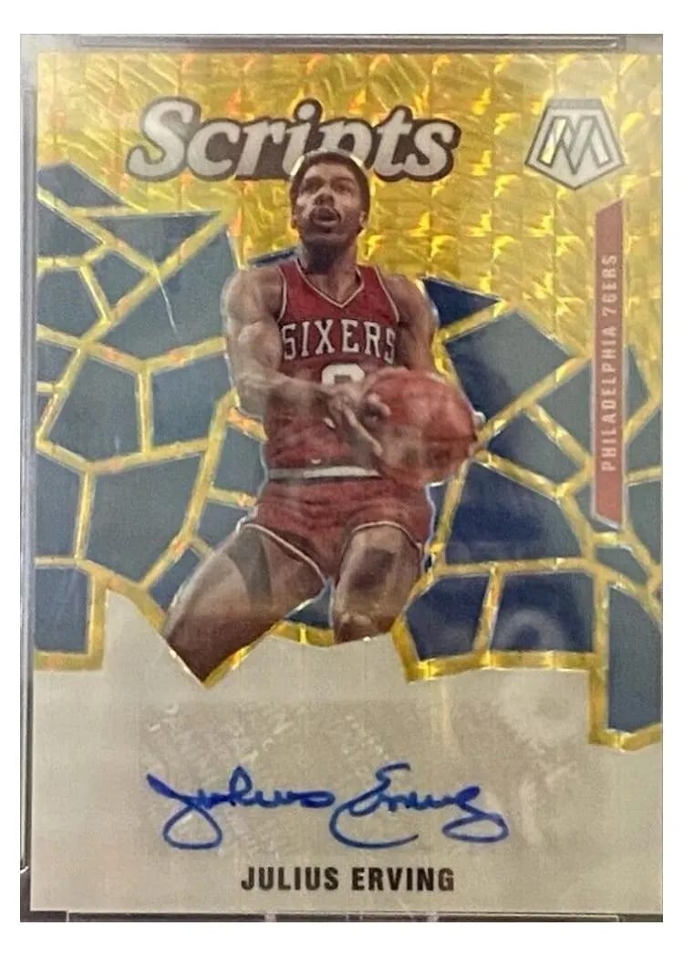 2019 Panini Mosaic Scripts Julius Erving #SC-JEV card