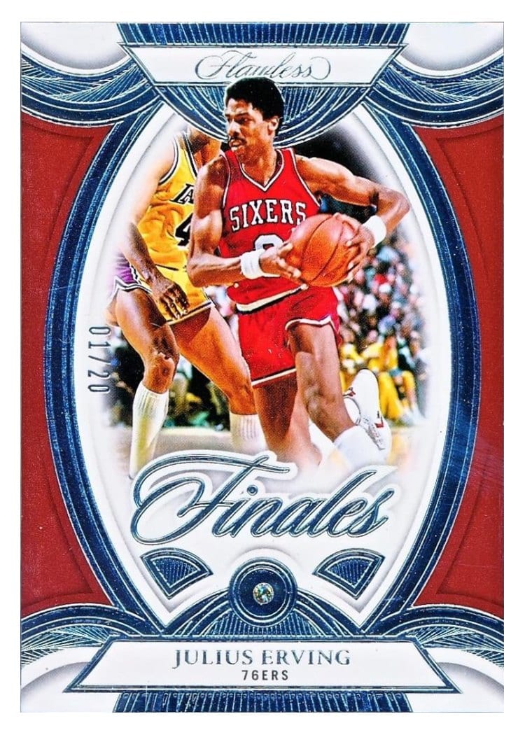 2024-25 Panini Flawless Base Gems Julius Erving #100 card