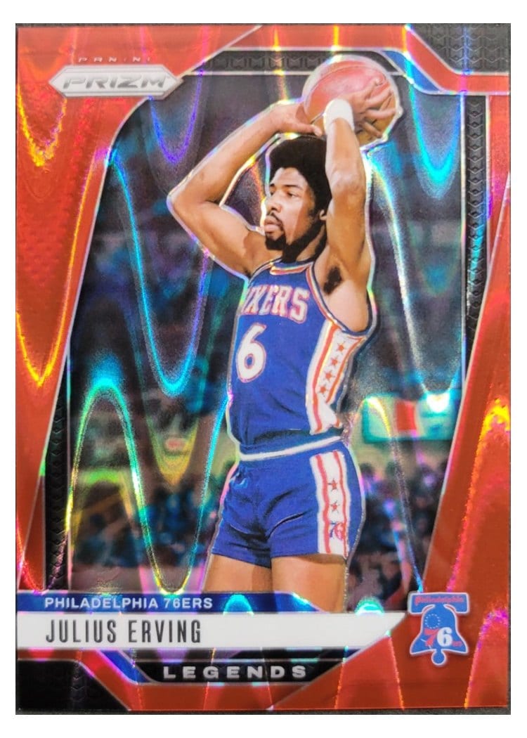 2024-25 Panini Prizm Base Set Julius Erving Red Seismic #292 card