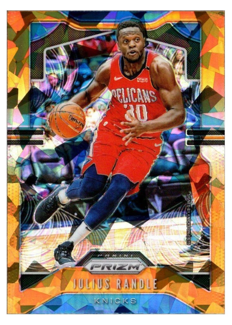 2019-20 Panini Prizm Base Set Julius Randle Orange Ice Prizm #172 card