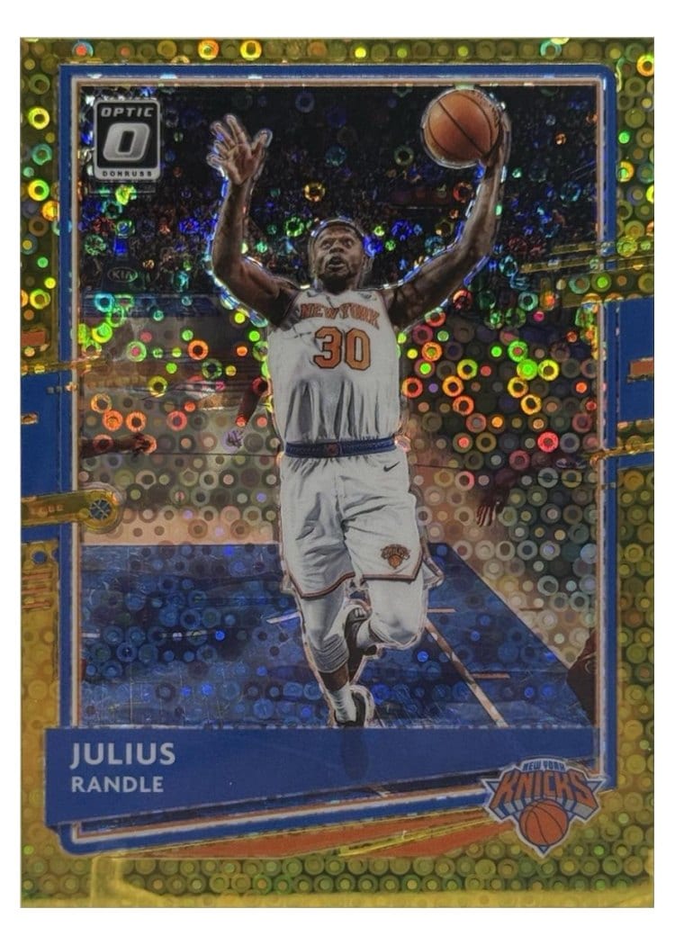 2020-21 Donruss Optic Base Set Julius Randle Fast Break Gold #89 card