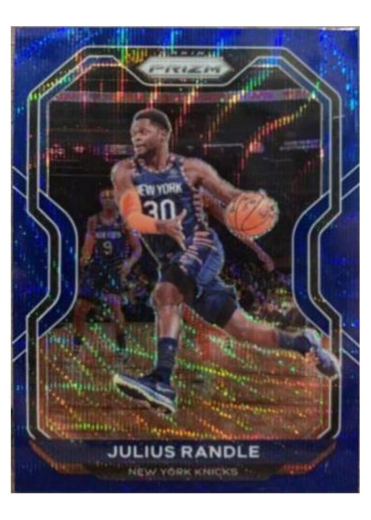 2020-21 Panini Prizm Base Set Julius Randle Blue Wave Prizm #54 card