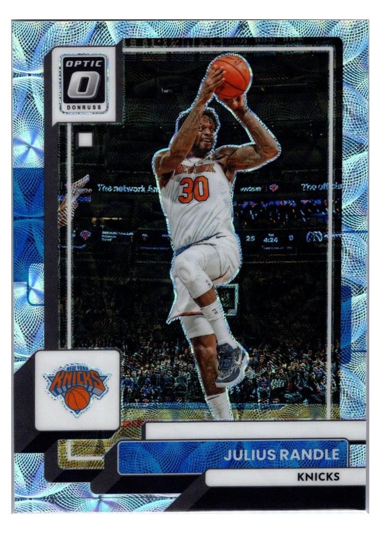 2022-23 Donruss Optic Base Set Julius Randle Purple Shock #23 card