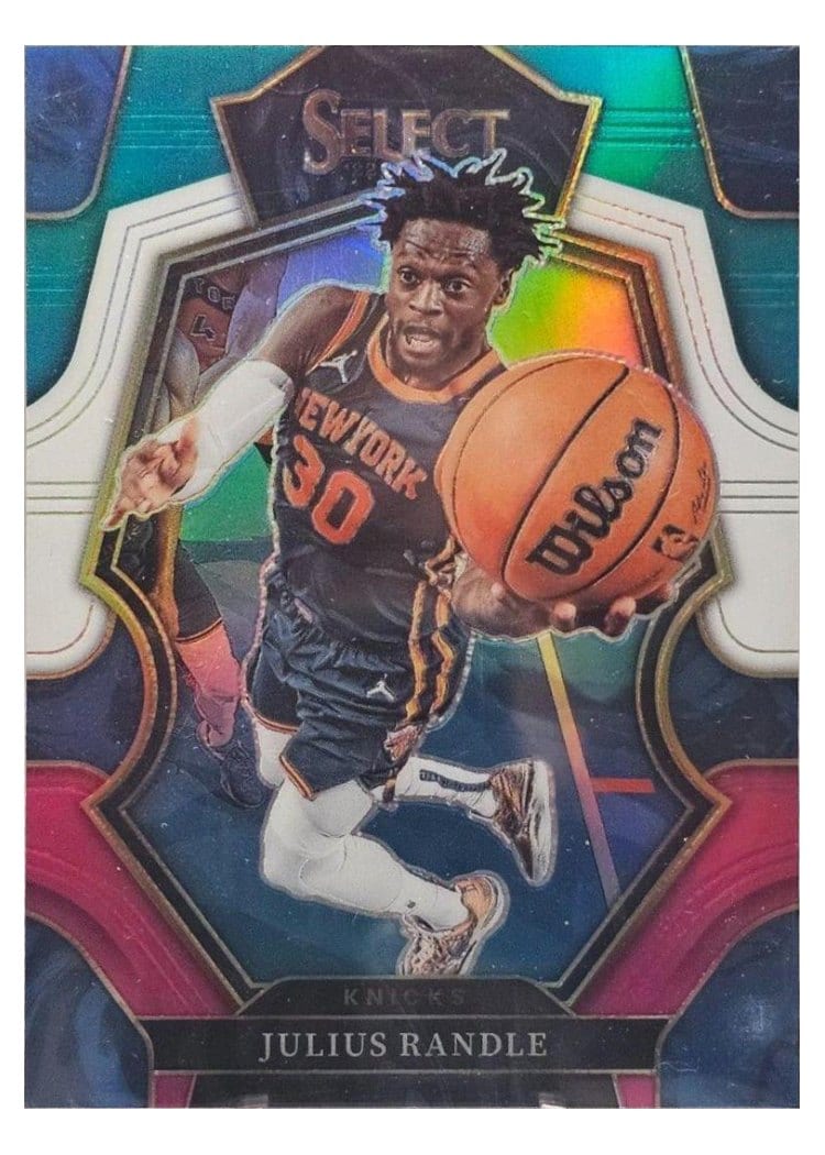 2022-23 Panini Select Base Set Julius Randle Teal White Pink Prizm #140 card