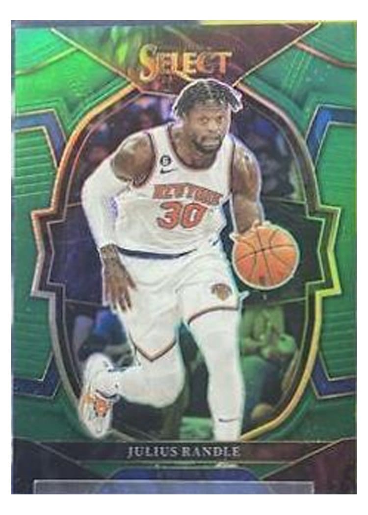 2022-23 Panini Select Base Set Julius Randle Green Prizm #240 card