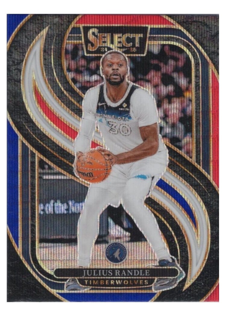 2024-25 Panini Select Base Set Julius Randle White Prizm #129 card