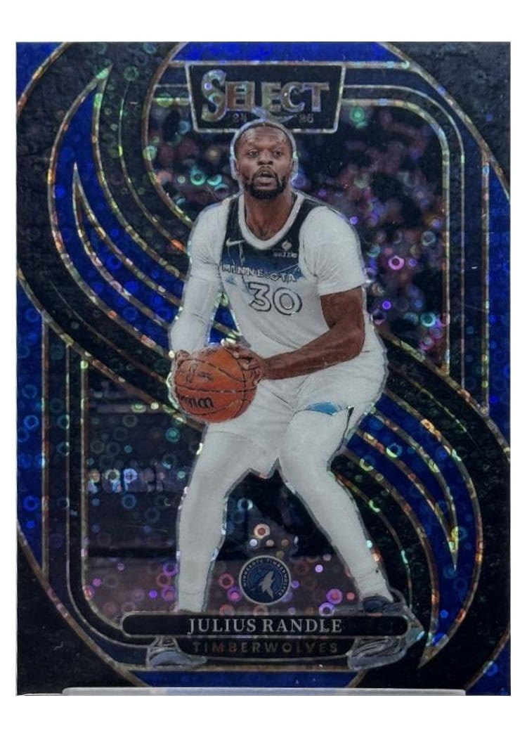 2024-25 Panini Select Base Set Julius Randle Blue Disco Prizm #129 card