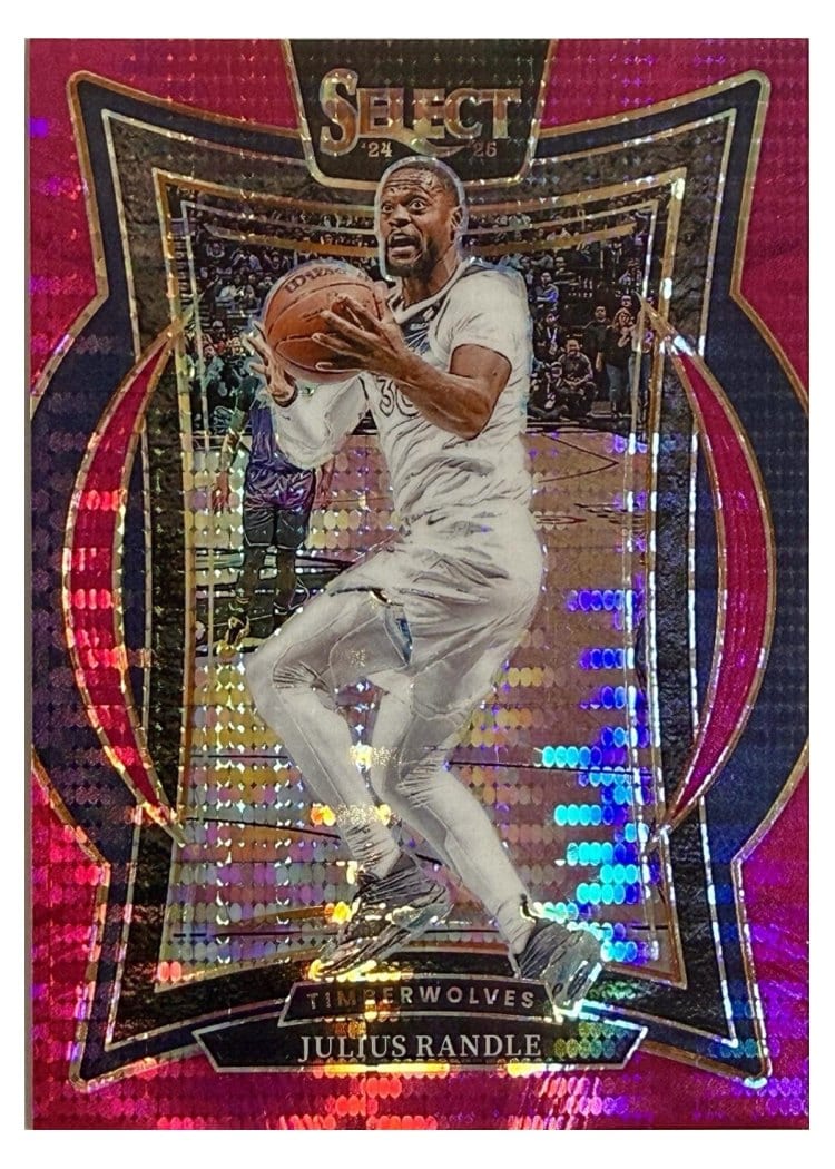 2024-25 Panini Select Base Set Julius Randle Neon Purple Pulsar Prizm #45 card