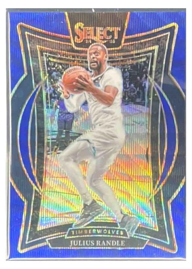 2024-25 Panini Select Base Set Julius Randle Blue Wave Prizm #45 card