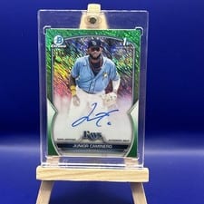 2023 Bowman Chrome Prospect Autographs Junior Caminero #CPA-JCR card