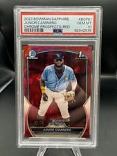 2023 Bowman Chrome Prospects Sapphire Junior Caminero Red #BCP-61 card