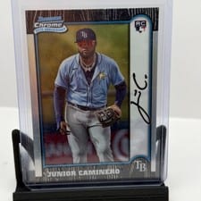 2024 Bowman Chrome 1999 Bowman Chrome 25th Anniversary Junior Caminero #BC25-7 card
