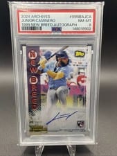 2024 Topps Archives 1999 Topps Baseball New Breed Autographs Junior Caminero #99NBA-JCA card