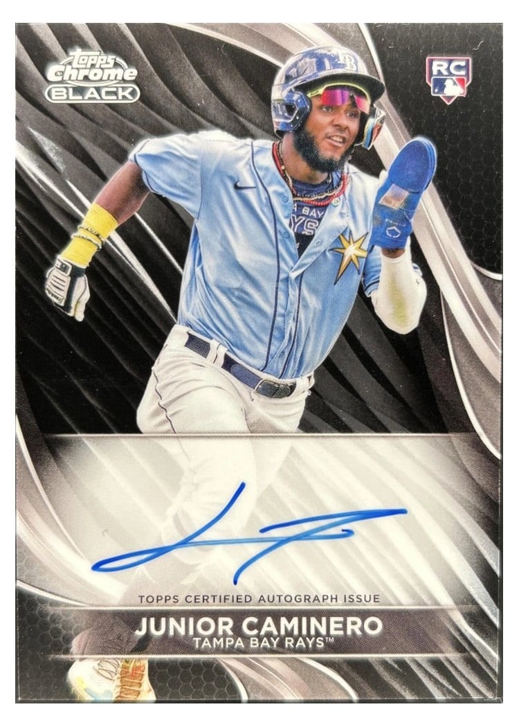 2024 Topps Chrome Black Autographs Junior Caminero #CBA-JCA card