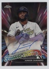 2024 Topps Chrome Logofractor Edition Future Stars Autographs Junior Caminero #FSA-JC card