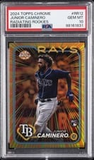 2024 Topps Chrome Radiating Rookies Junior Caminero #RR-12 card