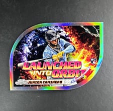 2024 Topps Cosmic Chrome Launched Into Orbit Junior Caminero #LIO-1 card