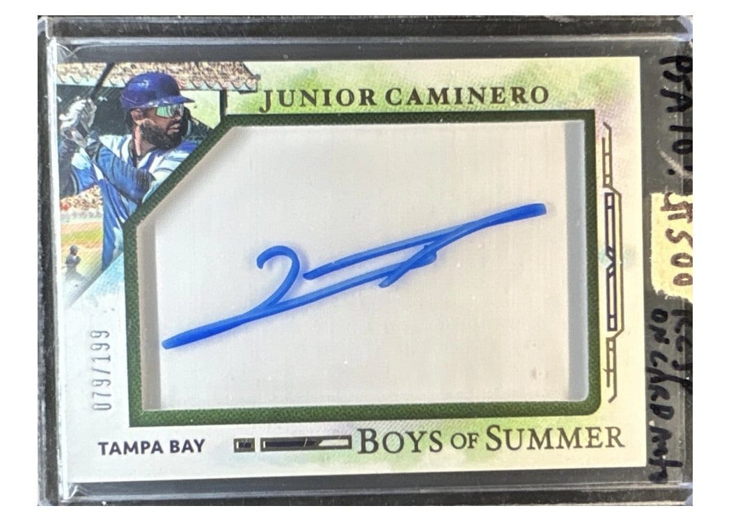 2025 Panini Boys of Summer Jumbo Acetate Signatures Junior Caminero #30