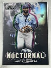 2025 Topps Chrome Black Nocturnal Junior Caminero #NOC-38 card