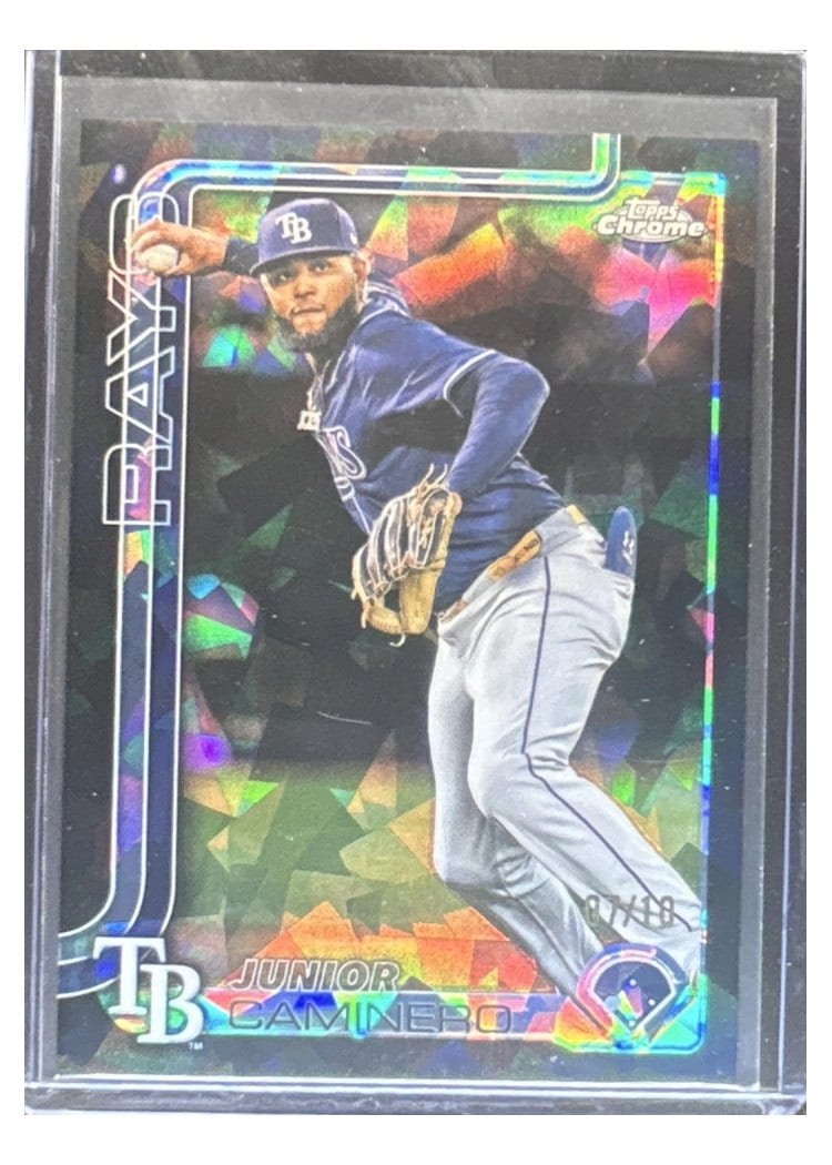 2025 Topps Chrome Update Sapphire Base Set Junior Caminero #USC109 card