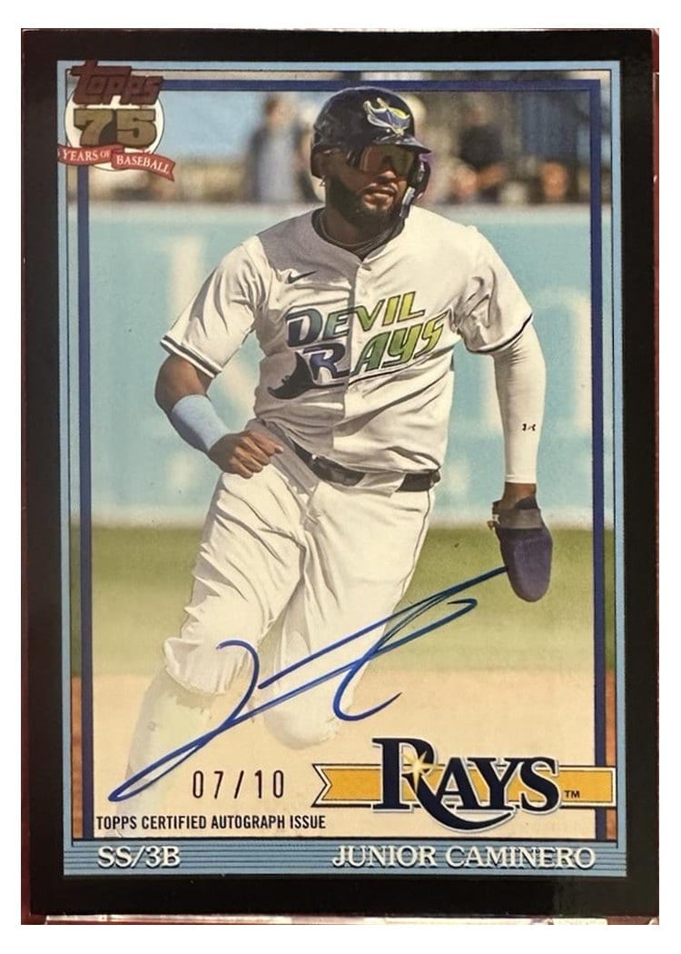 2026 Topps 1991 Topps Autographs Junior Caminero #91A-JCA card